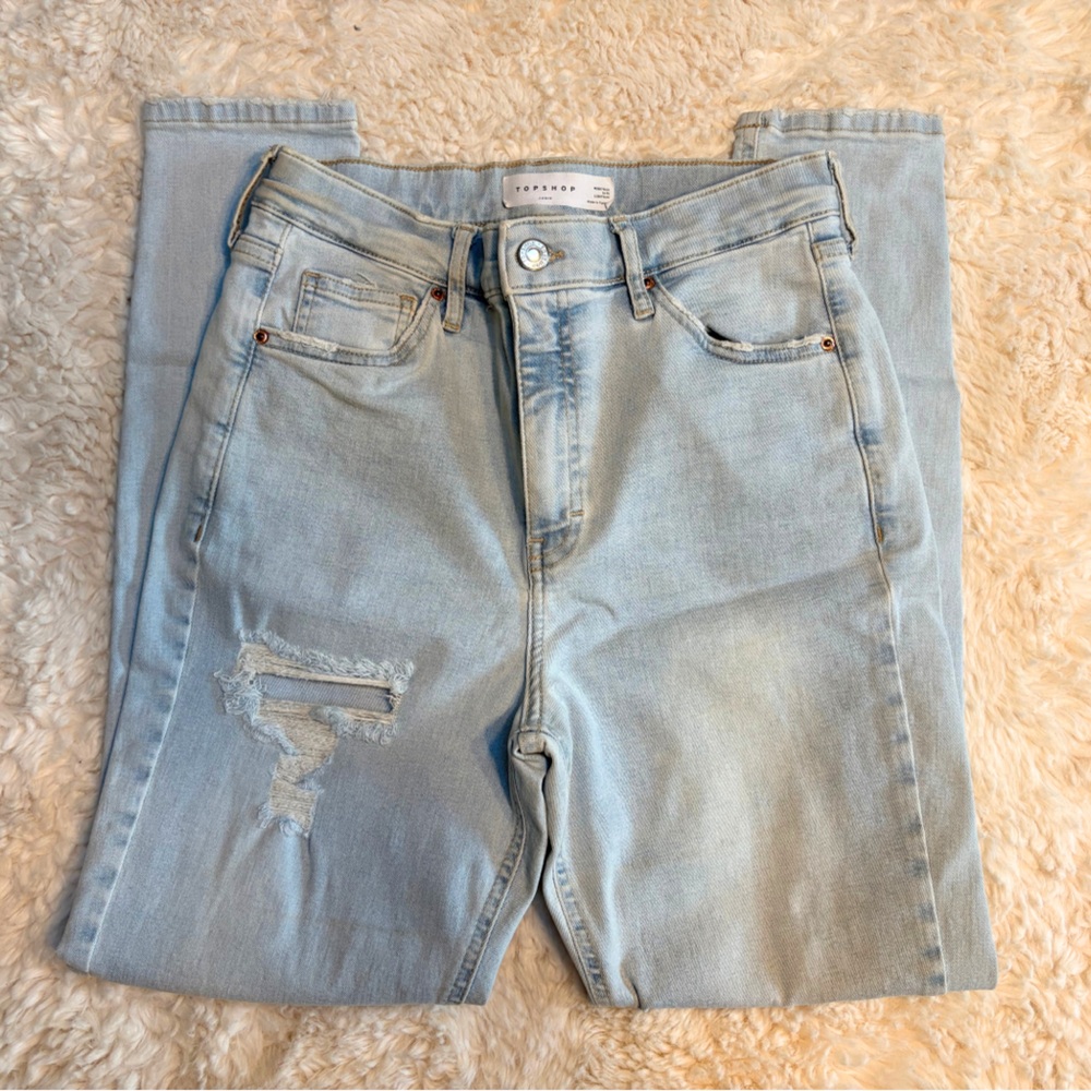 Topshop Light Blue High Rise Jamie Skinny Jeans - Picture 2 of 10